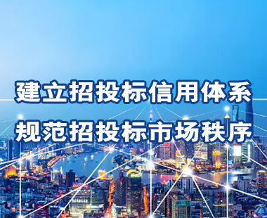 建立招投标信用体系，规范招投标市场秩序